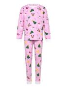 The Pinkish Pyjamas Kids Pyjamasetti Pyjama Pink Christmas Sweats