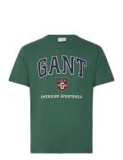 Graphic T-Shirt Tops T-shirts Short-sleeved Green GANT