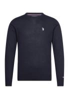 Kent Reg Mw Uspa M Knit Tops Knitwear Round Necks Navy U.S. Polo Assn.