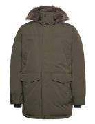 Everest Faux Fur Parka Jacket Parka Takki Green Superdry