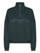 Varsity Sweat Half Zip Sport Sweat-shirts & Hoodies Sweat-shirts Green...