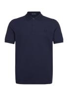 The Fred Perry Shirt Tops Polos Short-sleeved Navy Fred Perry