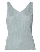 Slfdagni Sl Knit Rib Top Tops Blouses Sleeveless Silver Selected Femme