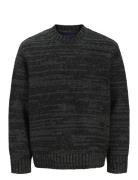 Jorwinter Space Dye Knit Styd Aw24 Tops Knitwear Round Necks Black Jac...