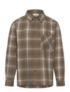 Shirt Ls Check Tops Shirts Long-sleeved Shirts Brown Minymo