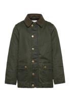 Waxed-Effect Parka Parka Takki Green Mango