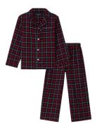 Hayden Organic Cotton Checked Flannel Pajama Set Pyjama Red Lexington ...