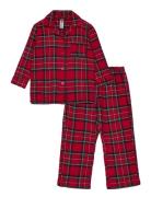 Pyjama Flannel Y D Check Mini Pyjamasetti Pyjama Red Lindex