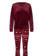 Pj Set Velours Fairilse Pyjama Red Hunkemöller