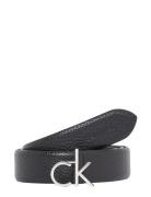 Ck Logo Buckle Belt 3.0_Pbl Vyö Black Calvin Klein