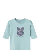 Nbfnasja Ls Top Box Tops T-shirts Short-sleeved Blue Name It