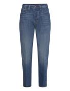 High-Rise Relaxed Straight Crop Jean Bottoms Jeans Straight-regular Bl...