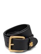 Logo-Keeper Leather Belt Vyö Black Lauren Ralph Lauren