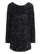 Loose Sequin Mini Dress Lyhyt Mekko Black Gina Tricot