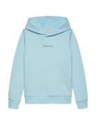 Shifted Backprint Reg. Hoodie Tops Sweat-shirts & Hoodies Hoodies Blue...