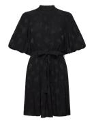 Roxy Jacquard Dress Lyhyt Mekko Black Fabienne Chapot