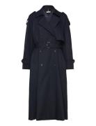 Over D Trench Coat Trenssi Takki Navy Tommy Hilfiger