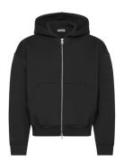 Simon Scuba Zip Hoodie Tops Sweat-shirts & Hoodies Hoodies Black Weekd...