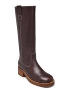 Long Boots Korkeavartiset Saapikkaat Brown Billi Bi