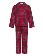 Two-Pieces Check Long Pyjamas Pyjamasetti Pyjama Red Mango