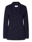 Jessie Blazers Single Breasted Blazers Navy Reiss