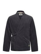 Akjesper Cord Kimono Tops Overshirts Blue Anerkjendt