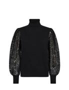 Sc-Dollie Tops Knitwear Turtleneck Black Soyaconcept