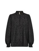 Sc-Nilda Tops Blouses Long-sleeved Black Soyaconcept