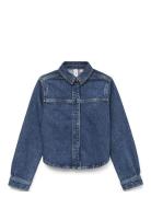 Vmhayden Ls Bow Denim Shirt Ra3040 Girl Tops Shirts Long-sleeved Shirt...