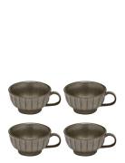Cappuccino Cup Green Inku By Sergio Herman Set/4 Home Tableware Cups &...