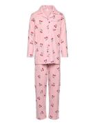 Pyjama Shirt And Trousers Pyjamasetti Pyjama Pink Lindex