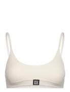 Bralette Rib Lingerie Bras & Tops Soft Bras Bralette Cream HUGO