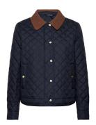 Corduroy-Trim Diamond-Quilted Jacket Tikkitakki Navy Lauren Ralph Laur...