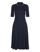 Cotton-Blend Polo Dress Polvipituinen Mekko Navy Lauren Ralph Lauren