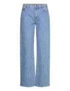 Mid-Waist Straight-Leg Jeans Bottoms Jeans Wide Blue Lexington Clothin...