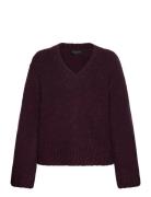 Cmandrea-Pullover Tops Knitwear Jumpers Burgundy Copenhagen Muse