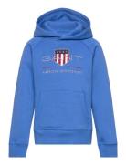 Archive Shield Hoodie Tops Sweat-shirts & Hoodies Hoodies Blue GANT