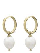 Pearl Hoop Gold Korvakoru Korut Gold Bud To Rose