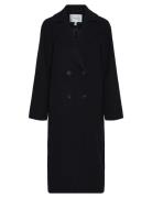 Yasmargot Ls Long Coat S. Noos Villakangastakki Pitkä Takki Black YAS