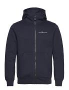 Bowman Logo Zip Hood Tops Sweat-shirts & Hoodies Hoodies Navy Sail Rac...