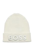 Lara_Hat Accessories Headwear Beanies White BOSS