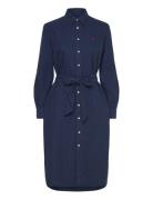 Cotton Oxford Belted Shirtdress Polvipituinen Mekko Navy Polo Ralph La...