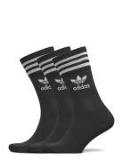 Mid Cut Crew Socks 3 Pairs Lingerie Socks Regular Socks Black Adidas O...