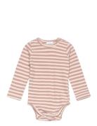 Tnsbfro Uni L_S Rib Body Bodies Long-sleeved Pink The New