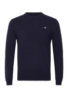 Extrafine Lambswool C-Neck A/S Tops Knitwear Round Necks Navy GANT