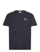 Small Graphic Ss T-Shirt Tops T-shirts Short-sleeved Navy GANT