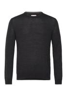 Extrafine Merino Wool C-Neck Tops Knitwear Round Necks Black GANT