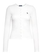 30/1S Stretch Mesh-Lsl-Crd Tops Knitwear Cardigans White Polo Ralph La...