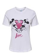 Onlmickey Life Reg S/S Valentine Top Jrs Tops T-shirts & Tops Short-sl...