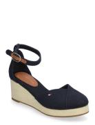 Flag Closed Toe Mid Wedge Espad Kiilakorkokengät Navy Tommy Hilfiger